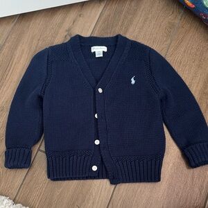 Ralph Lauren Dark Blue navy Kids Sweater cardigan